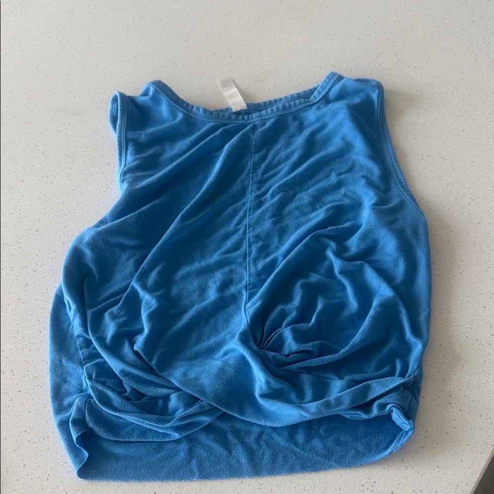 Alo Yoga Blue Women's Sleeveless cropped Tank Top